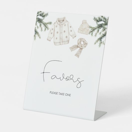 ベビー外は冷たい赤ちゃんシャワー好き 台座サイン (正面)