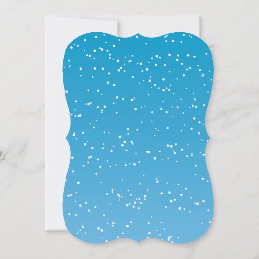 ベビー外は冷たい雪だるまクリスマスパーティー 招待状 (裏面)