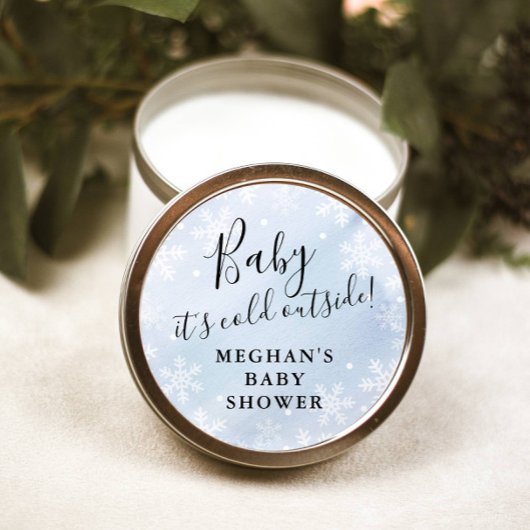 ベビー外は冷たい青い赤ちゃんシャワーが好き ラウンドシール