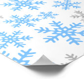 ベビー外は冷たい青い赤ちゃんシャワーのバナー ポスター (角)