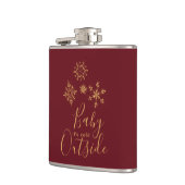 ベビー外は冷たい黄金の雪片 フラスク (左)