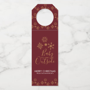 ベビー外は冷たい黄金の雪片 ボトルネックタグ