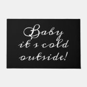 ベビー外は冷たい黒幕おもしろいかわいい ドアマット (正面)