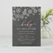 ベビー外は冷たい黒板シャワー招待状 招待状 (スタンド正面)