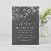 ベビー外は冷たい黒板シャワー招待状 招待状 (スタンド正面)