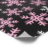 ベビー外は冷たい黒板ピンクの赤ちゃんシャワー ポスター (角)