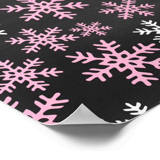 ベビー外は冷たい黒板ピンクの赤ちゃんシャワー ポスター (角)