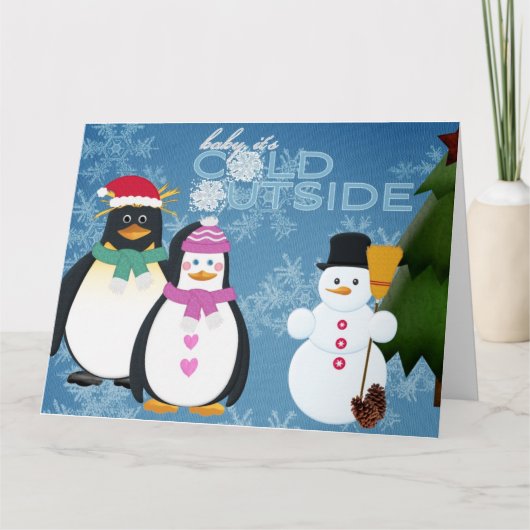 ベビー外は冷たい カード (正面)