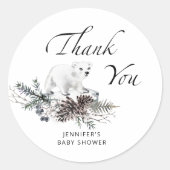 ベビー外は冷たく感謝していす ラウンドシール (正面)