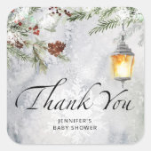 ベビー外は冷たく感謝していている スクエアシール (正面)