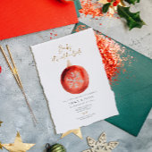 ベビー外は寒いオーナメント冬のベビーシャワー 招待状