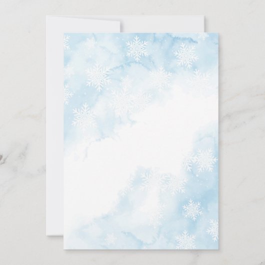 ベビー外は寒いクマ赤ちゃんシャワー 招待状 (裏面)