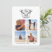 ベビー外は寒いスタグクリスマスホリデー シーズンカード (スタンド正面)