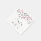 ベビー外は寒いスノーフレーク赤ちゃんシャワー スタンダードカクテルナプキン (角)