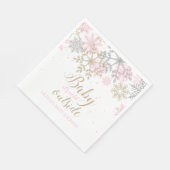 ベビー外は寒いスノーフレーク赤ちゃんシャワー スタンダードランチョンナプキン (角)