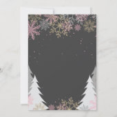 ベビー外は寒いスノーフレーク赤ちゃんシャワー 招待状 (裏面)