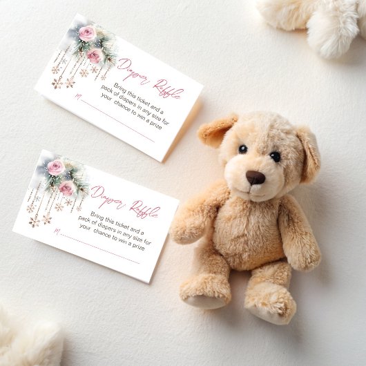 ベビー外は寒いパステルおむつラッフル エンクロージャーカード