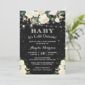 ベビー外は寒いフローラ冬のベビーシャワー 招待状 (スタンド正面)