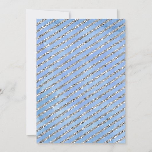 ベビー外は寒いブルーベビーシャワーの招待 招待状 (裏面)