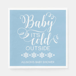 ベビー外は寒いベビシャワーナプキン スタンダードランチョンナプキン