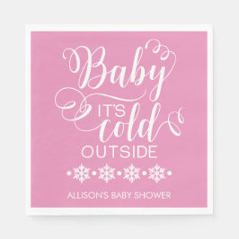 ベビー外は寒いベビシャワーナプキン スタンダードランチョンナプキン