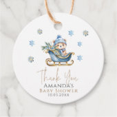 ベビー外は寒いベビーシャワーの好意Ta フェイバータグ (正面)