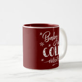 ベビー外は寒いマルーン2トーン ツートーンマグカップ (正面右)