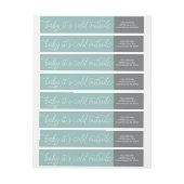 ベビー外は寒い冬のベビーシャワーのラベル ラップアラウンドラベル (シート)