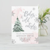 ベビー外は寒い冬の木の少女 招待状 (スタンド正面)