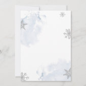 ベビー外は寒い冬の木の少年のベビーシャワー 招待状 (裏面)