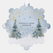 ベビー外は寒い冬熊ありがとうギフト オーナメントカード (裏面)