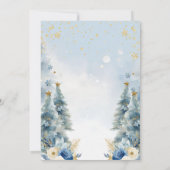 ベビー外は寒い冬熊│青金ゴールド サンキューカード (裏面)