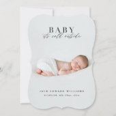 ベビー外は寒い初めてのクリスマス シーズンカード (正面)