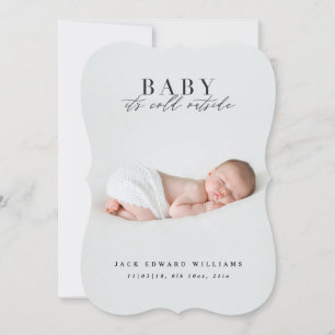 ベビー外は寒い初めてのクリスマス シーズンカード