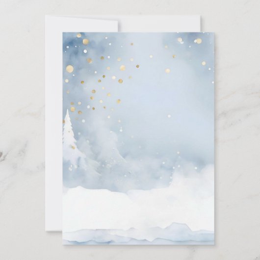 ベビー外は寒い可愛いクマの赤ちゃんシャワー 招待状 (裏面)