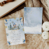 ベビー外は寒い可愛いクマの赤ちゃんシャワー 招待状