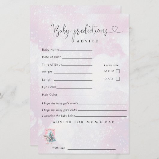 ベビー外は寒い女の子の冬の赤ちゃんシャワー (正面/裏面)