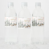 ベビー外は寒い女の子の冬の赤ちゃんシャワー ペットボトルラベル (ボトル)