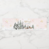 ベビー外は寒い女の子の冬の赤ちゃんシャワー ペットボトルラベル (シングルラベル)