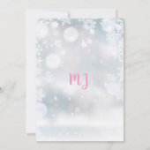 ベビー外は寒い女の子の冬の赤ちゃんシャワー 招待状 (裏面)