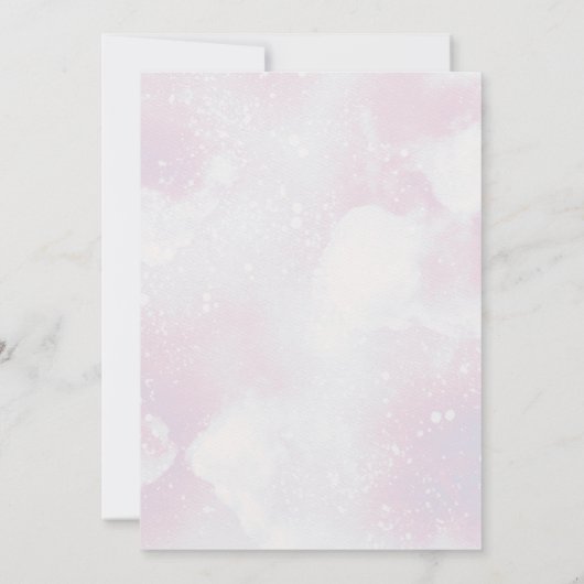 ベビー外は寒い女の子の冬の赤ちゃんシャワー 招待状 (裏面)