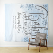 ベビー外は寒い男の子のシャワー背景 タペストリー (インサイチュ(横))