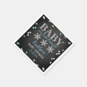 ベビー外は寒い男の子の冬の赤ちゃんシャワー スタンダードカクテルナプキン (角)