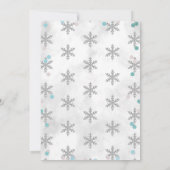 ベビー外は寒い男の子の冬の赤ちゃんシャワー 招待状 (裏面)