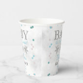 ベビー外は寒い男の子の冬の赤ちゃんシャワー 紙コップ (右)