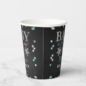 ベビー外は寒い男の子の冬の赤ちゃんシャワー 紙コップ (右)