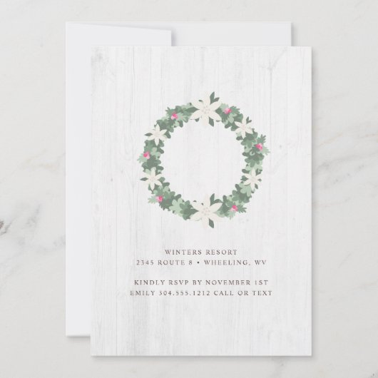 ベビー外は寒い郊外のベビーシャワー 招待状 (裏面)