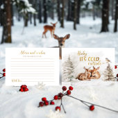 ベビー外は寒い鹿アドバイスベビーシャワー エンクロージャーカード