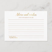 ベビー外は寒い鹿アドバイスベビーシャワー エンクロージャーカード (正面)