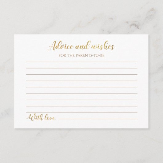 ベビー外は寒い鹿アドバイスベビーシャワー エンクロージャーカード (正面)